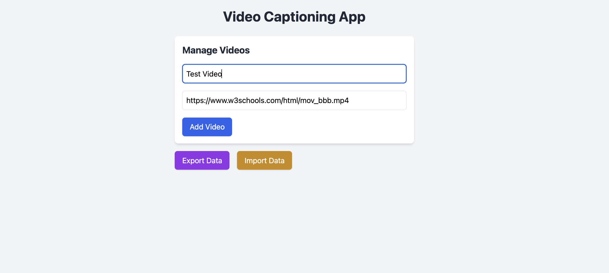 Video Caption App screenshot